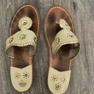 Beige & gold Jack Rogers sandals